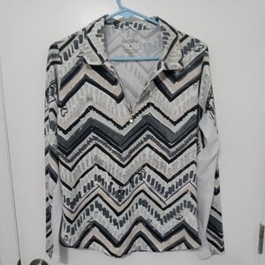 San Soliel 1/4 zip Long sleeve pullover Athletic Top w UV 50 + Cooling